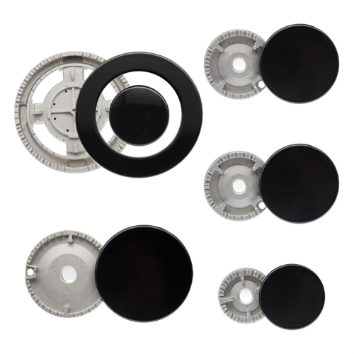 Kit 4 Bouchons De Brûleur Gaz – Chapeaux Métal Pour Cuisinière – Remplacement Universel