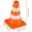 Mini cônes de signalisation 10 pièces Construction de route miniature 7