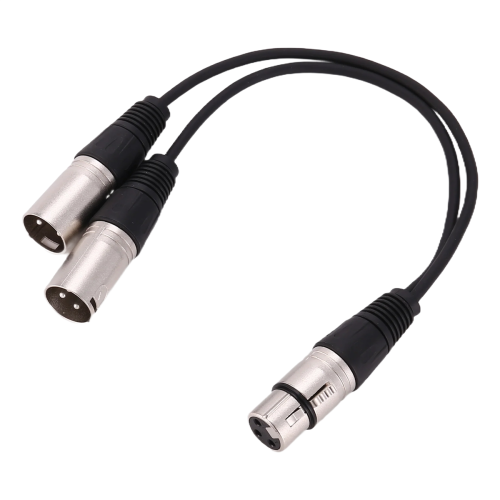Cavo di Collegamento a Y 1 XLR 5 Femmina in 2 XLR 3 poli Maschio AC 20
