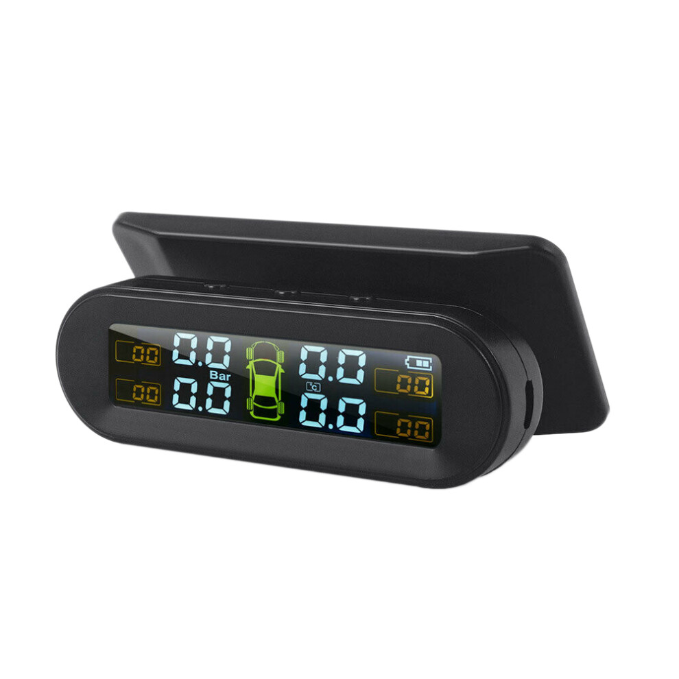 Solar Wireless Usb Tpms Car Tire Pressure Monitor 4854106665580