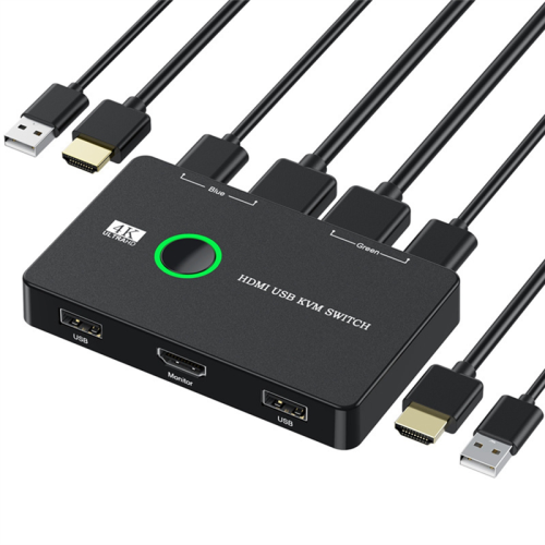 Caixa de comutador KVM com 2 portas USB e compatível com Comp 1
