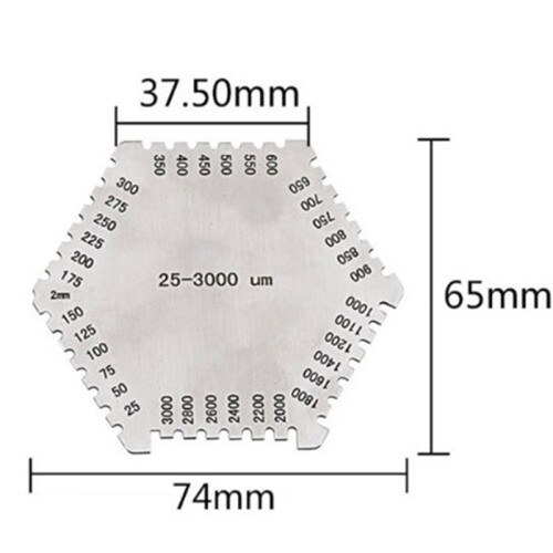 Υψηλής ακρίβειας από ανοξείδωτο χάλυβα Hexagon Wet Film Co 2