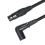 Microfone com conector macho para fêmea XLR de 3 pinos em ângulo reto 8