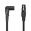 Microfone com conector macho para fêmea XLR de 3 pinos em ângulo reto 2