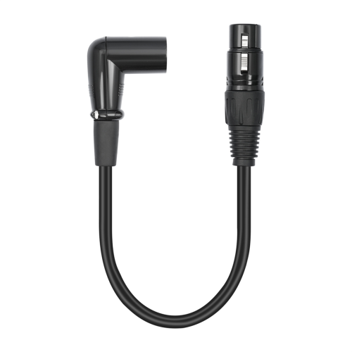 Microfone com conector macho para fêmea XLR de 3 pinos em ângulo reto 2