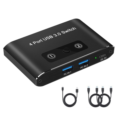 4 Θύρες USB 3.0 Switcher 2 Είσοδοι Έξοδοι KVM Switch Printe