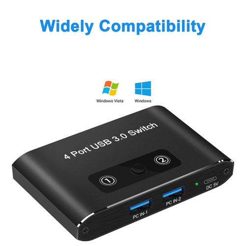4 Θύρες USB 3.0 Switcher 2 Είσοδοι Έξοδοι KVM Switch Printe 2