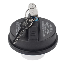 Tankdop Vergrendelbaar Zwart met Ketting, 2 Sleutels en Haak, Geschikt voor MAN TGA TGX TGS Actros Atego 80 mm, compatibel met Volvo-wielademodellen L60, L70, L110, L120, L150, L180, L220, L350