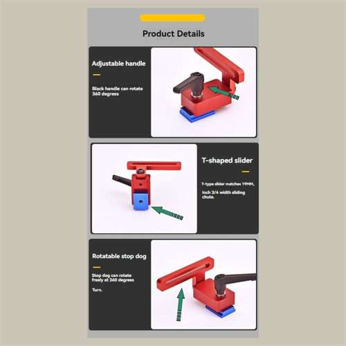 Στοπ ράγας μίτερ τύπου 30 - Miter Jig, μπλοκ με L 2