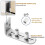 Modern Chrome Sliding Barn Door Floor Guide Adjust 5
