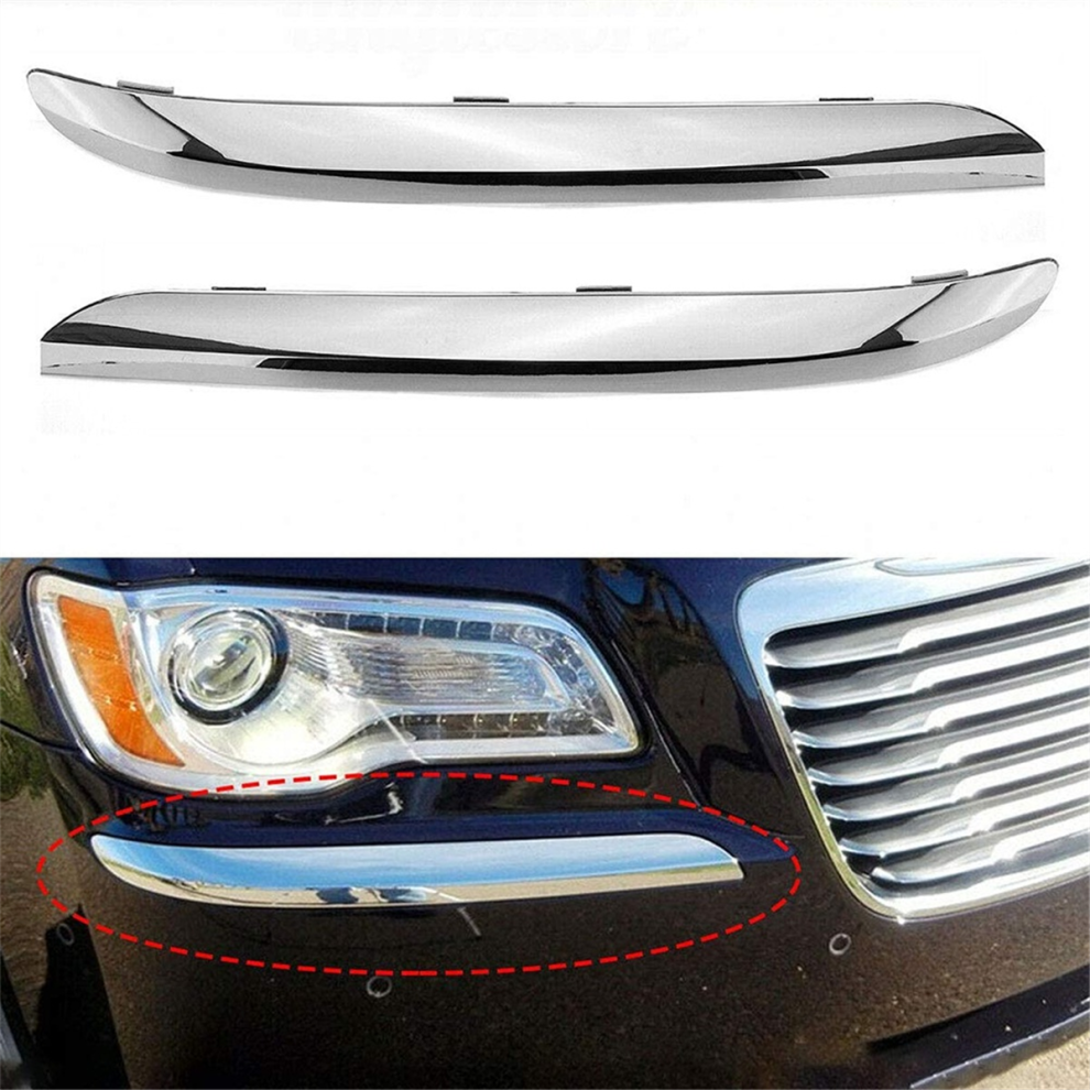 Chrome Front Bumper Molding Trim For 300 Accent 20 4854106698175