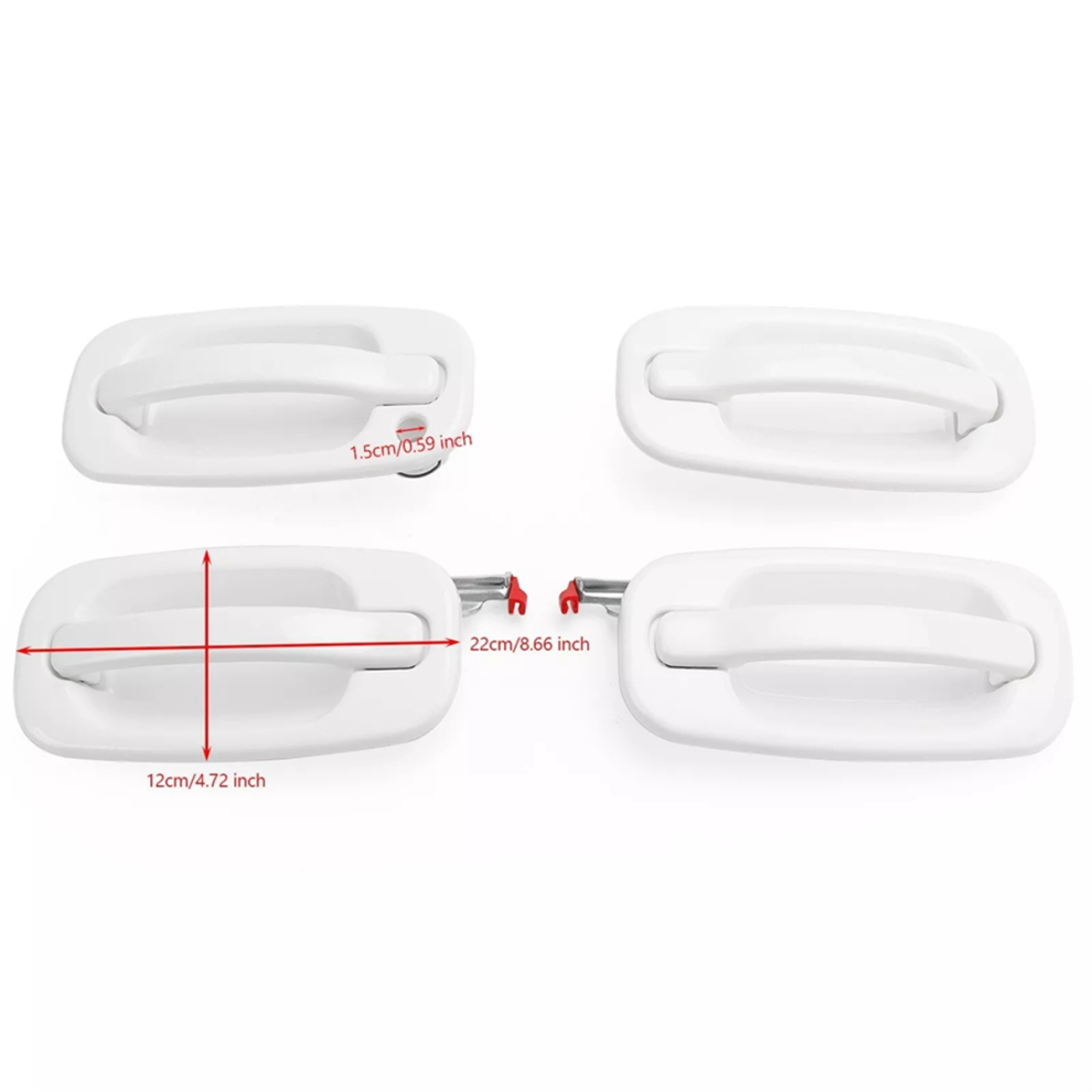 4Pcs Exterior Door Handle Set Painted For 1999-200 4854106697499