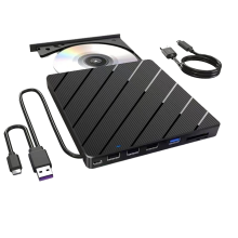 Unidad externa de CD/DVD para portátil, 7 en 1 USB Ultra