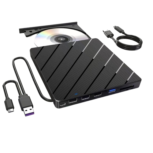 Unidade externa de CD/DVD para laptop, 7 em 1 USB Ultra 1