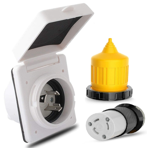 Kit de tomada de energia para trailer de 30 amperes com cabo de proteção