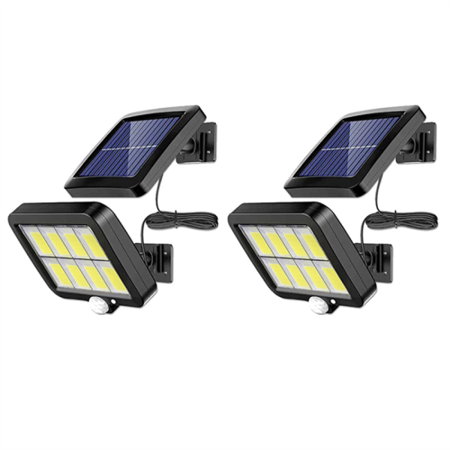 2Pc 2000 Lumen 160 LEDs Solar Wall Lights IP65 Wat