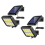 2Pc 2000 Lumen 160 LEDs Solar Wall Lights IP65 Wat 3