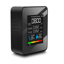 Monitor de qualidade do ar 5 em 1 mede temperatura e umidade