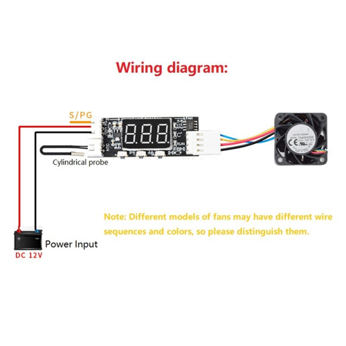 Έλεγχος θερμοκρασίας ανεμιστήρα 12V PWM 4 καλωδίων Έλεγχος ταχύτητας