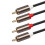 para 2 Cabos de Áudio Coaxiais 3,5 Jack Cabo Estéreo 1M 6