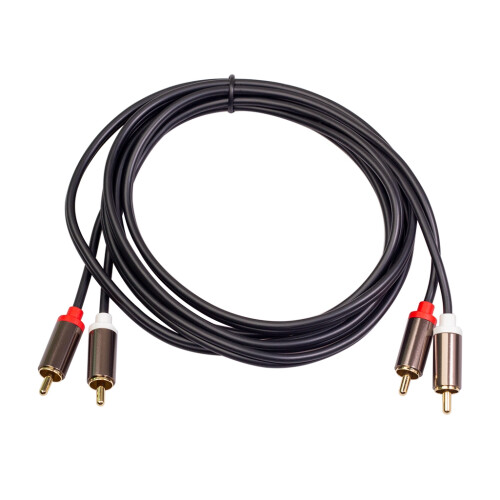 para 2 Cabos de Áudio Coaxiais 3,5 Jack Cabo Estéreo 1M