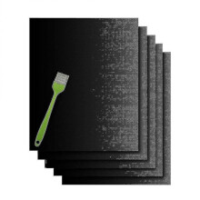 6 Pcs Resistant Barbecue Grill Sheet Non-stick Baking Mats Grill Pad for Outdoor Barbecue (5pcs