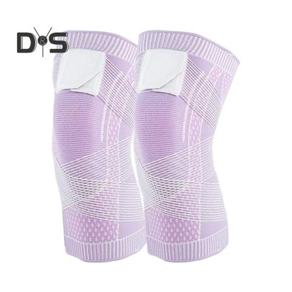(purple, M) 2 Pcs Knee Support Brace For Men Women Adjustable Compression Sports Knee Pad Patellar Tendon Pian Relief Sleeve Wrap For Running Volleyba-image-OPC-PJ8XHP9-NEW