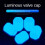10 stuks gloeiventieldoppen fluorescerend blauw auto M 5