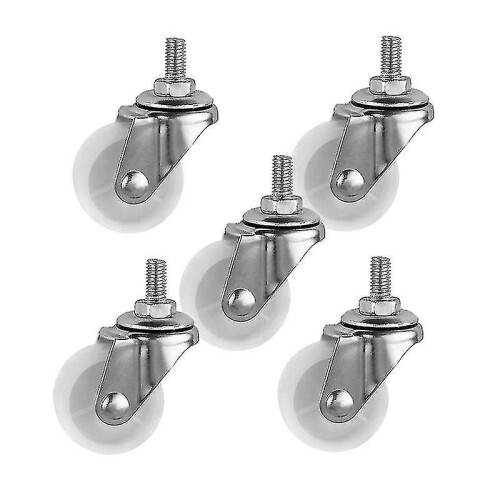 5 Pcs/lot Casters 1.5 Inch Pp Screw M6 Thread Roller Diameter 4cm Display Frame Wheel 1