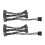 2PCS Molex 4Pin IDE auf 5 15Pin Festplatten-Stromversorgung 3