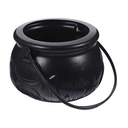 Black Cauldron Kettle Plastic Witch Patricks Wizar