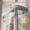 Aluminum Shower Shelf with Towel Rack, No-Drill Ba 3