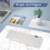 Wireless Slim White Keyboard + Optical Mouse Set f 8