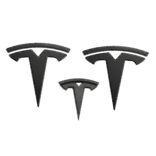 3xmatte T Hood Trunk Steering Wheel for Tesla Y Auto Logos
