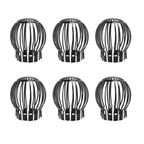 6pcs Gutter Guard Downspouts Filter Strainer Preventing Leaf Debris Branches Roof From Clogging