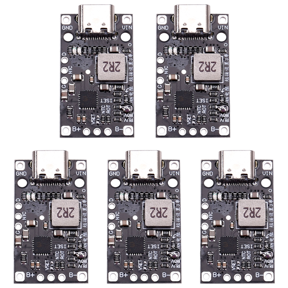 5Pcs Type-C 3.7V 3S Lithium Battery Charging Boost 4852575018968