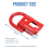 2PCS Front Towing Hook Red New for 2015-2019 FL3Z1 5