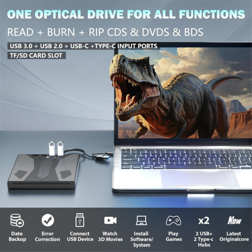 Εξωτερικός καυστήρας μονάδας Blu Ray, υποστήριξη δίσκου 100G U 2