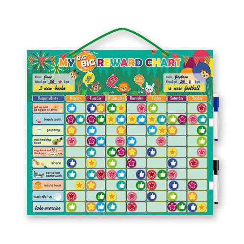 Reward Behavior Chores Chart Board Educational Table Kids Toy Durable for Kids 1