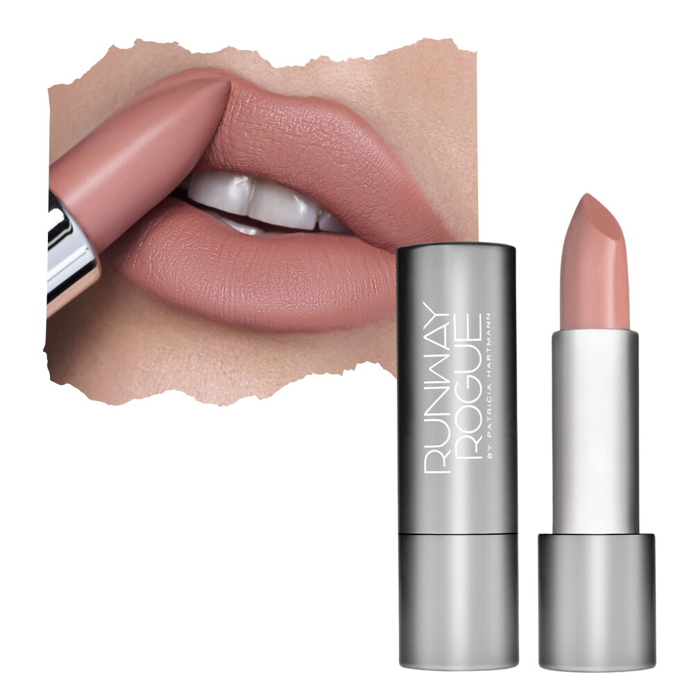 Runway Rogue Cream 90S Vibe Lipstick, Moisturizing Matte Nude Lipstick, Guest List