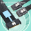 Câble MClO X8 MCIO 8i (74P) vers double SFF-8087 PCIE5. 9