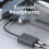 Placa de som externa de 7.1 canais, adaptador USB de 3,5 mm 2