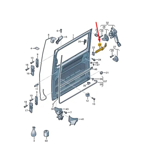 Apertor Para Ventana Corrediza De Coche – Compatible Con Caddy, Multivan, T5 Y T6, Mango Ergonómico