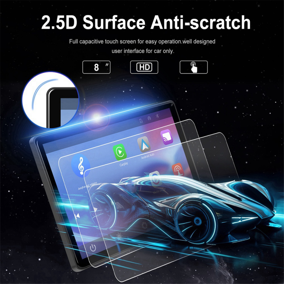 Écran IPS 8 pouces, moniteur CarPlay sans fil Android