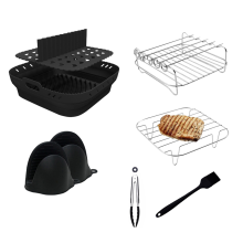 Silikónový košík do fritézy, štvorcový, zelený
