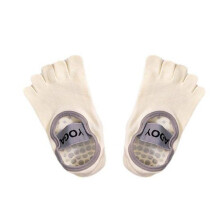 (white) Toe Socks For Men And Women Non-slip Yoga Socks With Grips 5