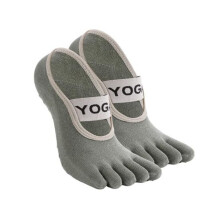 (dark green) Toe Socks For Men And Women Non-slip Yoga Socks With Grips 5