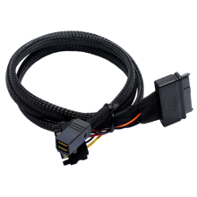 Cabo de alimentação Mini SAS SFF8643 U.2 para 8639+15PIN NVM