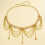 (C) Metallic Solid Color Waist Chain Heart Pendant Multi Layer Tassel Geometric Pattern 7