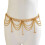 (C) Metallic Solid Color Waist Chain Heart Pendant Multi Layer Tassel Geometric Pattern 9